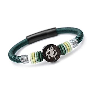 Buddha Gift Buddha Character Ebony Handcrafted Rope Bracelet