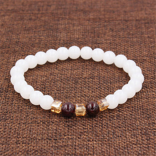 Buddha Gift Natural White Jade Protection Bracelet