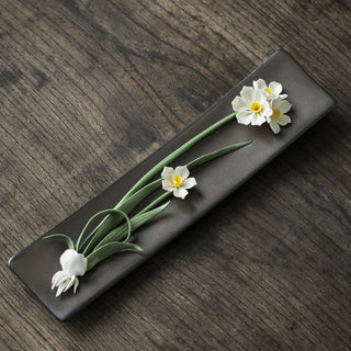 Buddha Gift Lotus Peony Rose Flower Ceramic Spiritual Incense Burner
