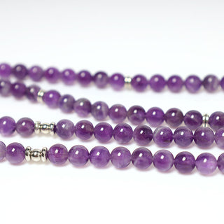 Buddha Gift Natural Amethyst Purification Mala Bracelet