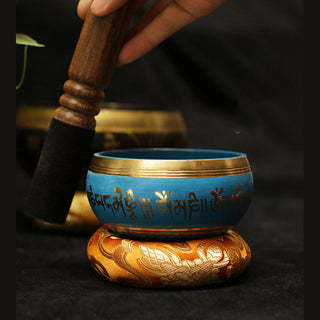 Buddha Gift Tibetan Meditation Sound Bowl Handcrafted for Healing and Mindfulness Support Protection Singing Bowl Set
