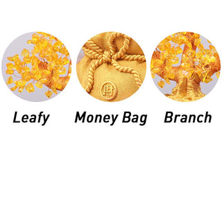 Buddha Gift Natural Citrine Money Tree Gemstone Ornament - Feng Shui for Prosperity