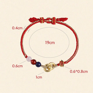 Buddha Gift 925 Sterling Silver Double Peace Buckle Lotus Auspicious Bracelet