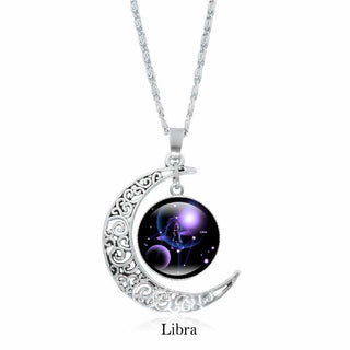 Buddha Gift 12 Constellations of the Zodiac Moon Protection Necklace Chain Pendant
