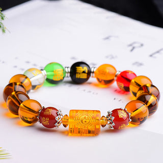 Buddha Gift Natural Citrine Fortune Happiness Bracelet