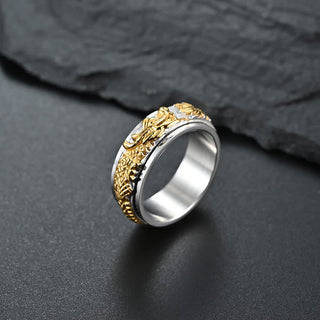 Buddha Gift Dragon Titanium Steel Stimulation Rotatable Ring (Extra 30% Off | USE CODE: FS30)