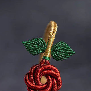 Buddha Gift Rose Flower Rope Eight Thread Peace Knot Luck Handmade Bracelet