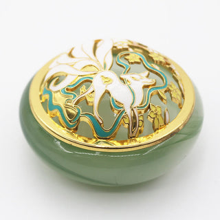 Buddha Gift Nine Tailed Fox Liuli Crystal Healing Meditation Incense Burner