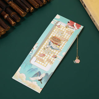 Buddha Gift Elk Koi Fish Crane Nine Tailed Fox Metal Brass Hollow Bookmark