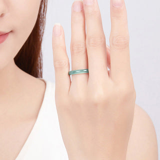 Buddha Gift Natural Jade Prosperity Protection Ring