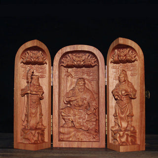 Buddha Gift Avalokitesvara Kwan Yin Buddha Cherry Wood Compassion Home Decoration Altar