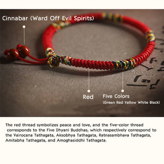 Buddha Gift Five Colors King Kong Knot String Protection Luck Bracelet