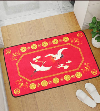 Buddha Gift Five Elements Lucky Crane Gourd Kirin Dragon Axe Nine Koi Fish Non-slip Foot Pad Doormat