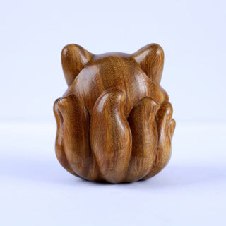 Buddha Gift Mini Nine Tailed Fox Ivory Fruit Sandalwood Green Sandalwood Blessing Decoration