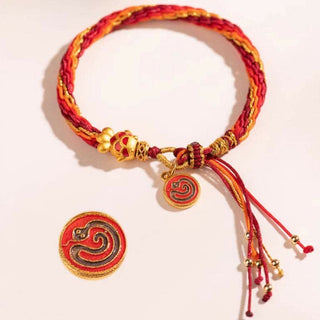 Buddha Gift Chinese Zodiac Handmade Koi Fish String Protection Reincarnation Knot Braid Bracelet