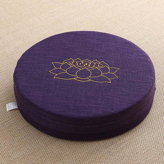 Buddha Gift Lotus Embroidery Cotton Linen Meditation Seat Cushion