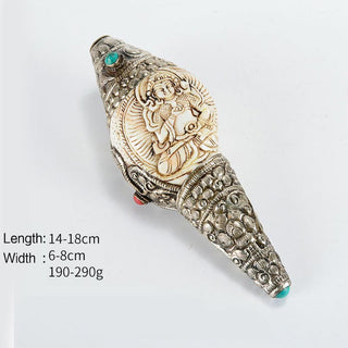 Buddha Gift Tibetan Handmade Engraved Shankha Buddha Conch Shell Wealth Positive Decoration