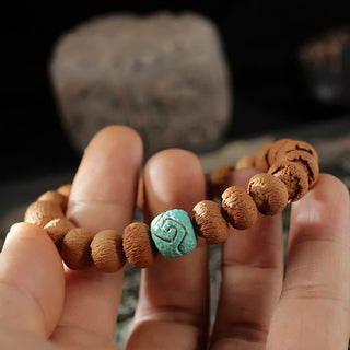 Buddha Gift Tibetan Bodhi Seed Turquoise Amber Protection Bracelet