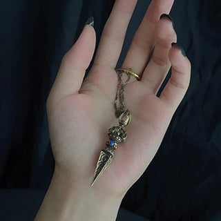 Buddha Gift Pentagram Eye of God Feather Hamsa Copper Healing Necklace Pendant Pendulum