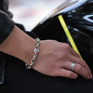 Buddha Gift 925 Sterling Silver Six True Words Wisdom Calm Bracelet