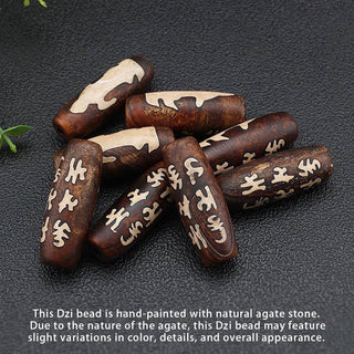 Buddha Gift Tibet Om Mani Padme Hum Dzi Bead Avalokitesvara Pattern Wealth Necklace Pendant