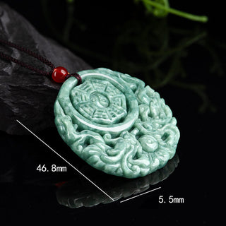 Buddha Gift Dragon Jade Yin Yang Balance Necklace String Pendant