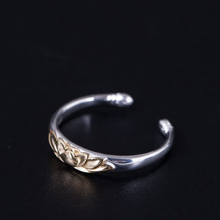 Buddha Gift 925 Sterling Silver Lotus Flower New Beginning Ring