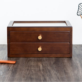 Buddha Gift Retro Solid Wood Jewelry Box Jewelry Storage Box With Drawer