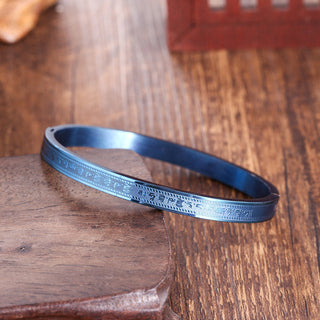 Buddha Gift Titanium Steel Blessing Bracelet Bangle