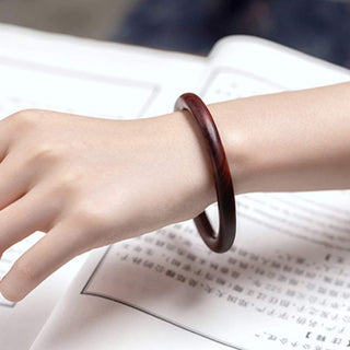 Buddha Gift Tibetan Small Leaf Red Sandalwood Ebony Green Sandalwood Protection Bracelet Bangle