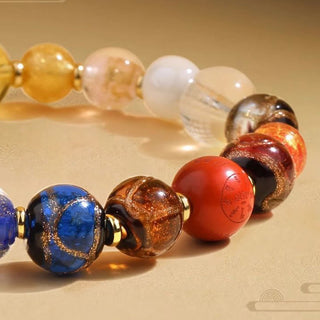 Buddha Gift Tibetan Colorful Incense Ash Liuli Glass Bead Om Mani Padme Hum Dorje Vajra 18 Beads Wrist Mala