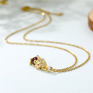 Buddha Gift Natural Garnet Pixiu Fortune Necklace