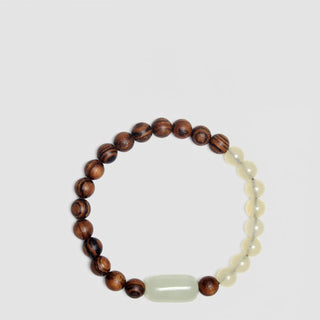 Buddha Gift  Jade Sandalwood Luck Abundance Bracelet