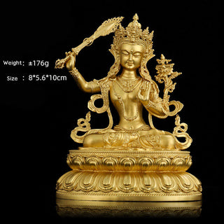 Buddha Gift Shakyamuni Amitabha Medicine Buddha Figurine Serenity Copper Statue Home Decoration