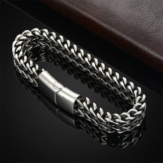 Buddha Gift Fish Scale Magnetic Buckle Titanium Steel Balance Bracelet Bangle