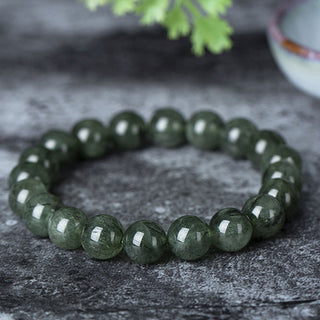 Buddha Gift Natural Green Crystal Blessing Wealth Bracelet