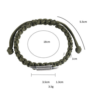 Buddha Gift 925 Sterling Silver Bullet Design Braided Rope Bracelet