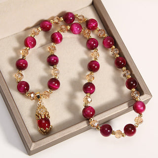 Buddha Gift Tiger Eye Pixiu Fox Money Bag Protection Self Confidence Double Wrap Bracelet