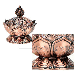 Buddha Gift Tibetan Lotus Shaped Purify Incense Burner
