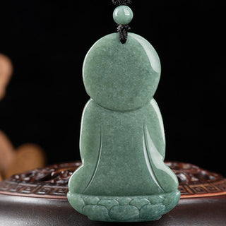 Buddha Gift Amitabha Buddha Jade Amulet Compassion String Necklace