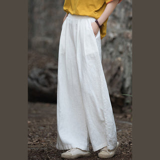 Buddha Gift Retro Wide Leg Pants Casual Women's Yoga Pants With Pockets