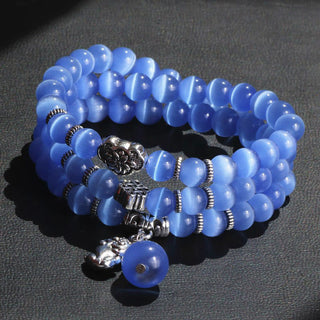 Buddha Gift Cat Eye PiXiu Support Triple Wrap Bracelet