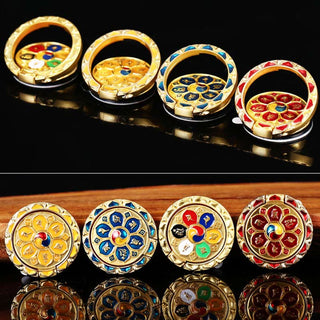Buddha Gift Tibetan Om Mani Padme Hum Peace Phone Ring Bracket Universal Phone Holder Decorations