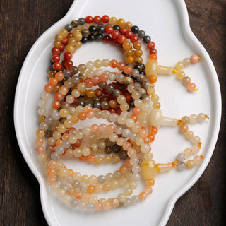 Buddha Gift 108 Beads Natural Red Agate Mala Protection Bracelet
