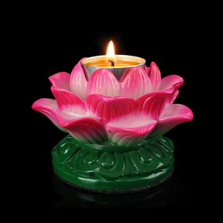 Buddha Gift Meditation Prayer Altar Lotus Flower Candle Holder Buddhist Temple Rituals Use Items