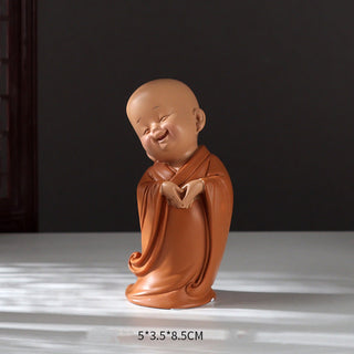 Buddha Gift Small Mini Meditation Praying Monk Serenity Resin Home Decoration