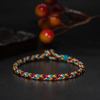 Buddha Gift Tibet Handmade Five Color Thread Protection Braid String Bracelet