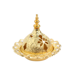 Buddha Gift Gold Gourd Star Feather Spiritual Meditation Mini Alloy Metal Incense Burner