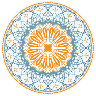 Buddha Gift Tibetan Lotus Mandala Enlightenment Foldable Natural Rubber Yoga Mat Decoration