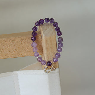 Buddha Gift Amethyst Crystal Moon Star Healing Bracelet